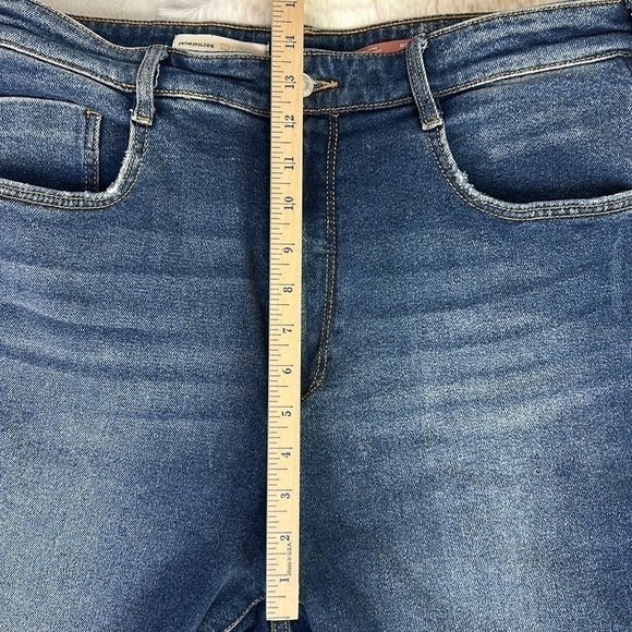 Pilcro by Anthropologie Cigarette High Rise Distressed Blue Jeans 32T EUC - Picture 11 of 14